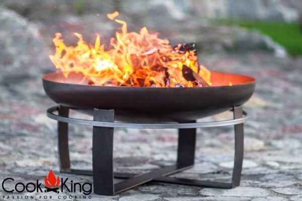 Viking bålgrill med stegeplade - grillrist - gnistfanger og låg.