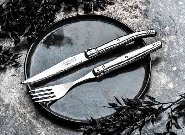 Laguiole gafler. 6 stk. i stål